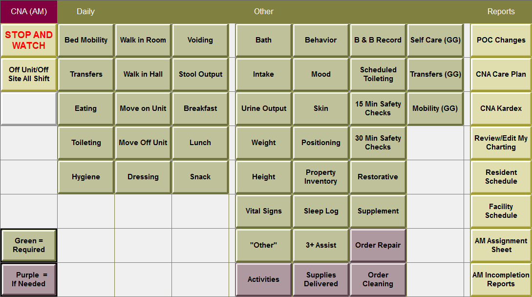 CNA Charting For CNAs American Data